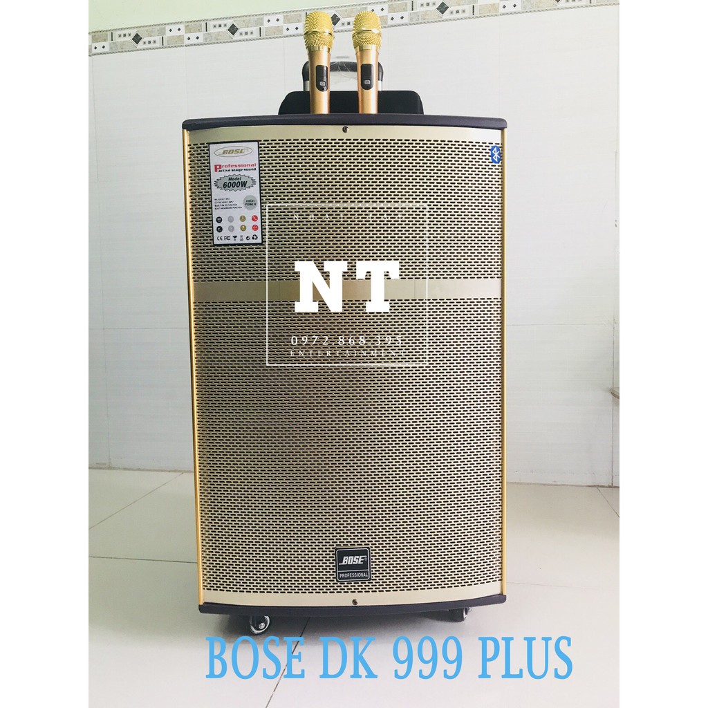 Loa Kéo Di Động -  Bose Dk 999 Fx - Loa Karaoke Bluetooth - Loa Công Suất Lớn - Tặng kèm 2 micro [ Có Video Xem Trước ]