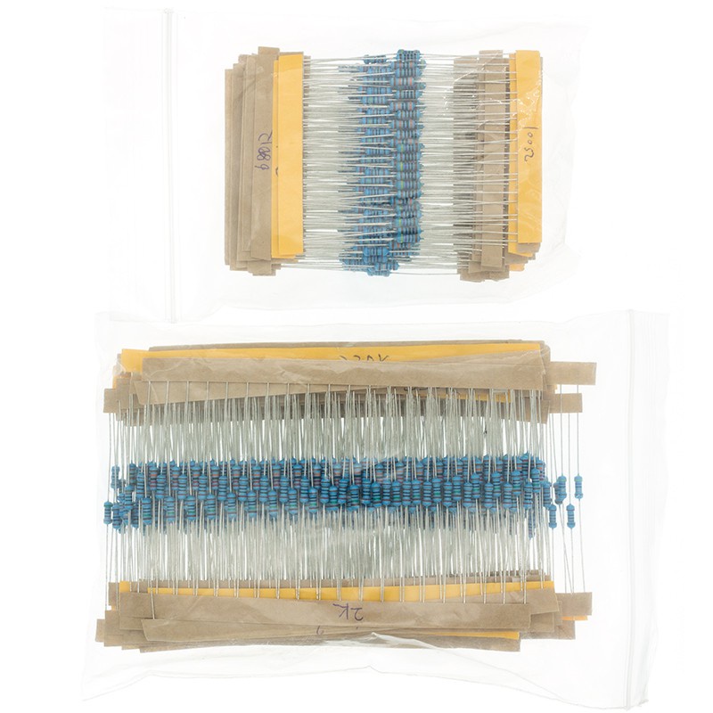 Set 300/600 Điện Trở 1/4W 1% 30 Loại Mỗi Loại Kèm Hộp Đựng