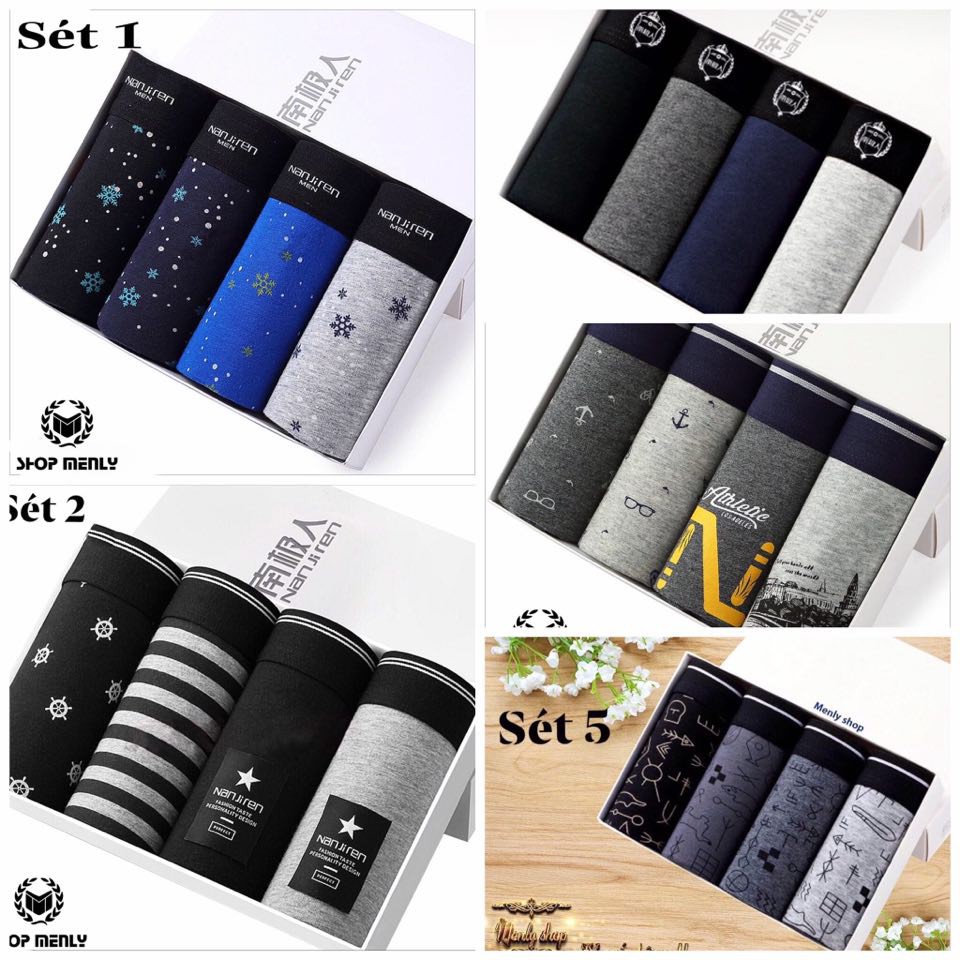 Combo 4 quần sịp đùi  FREESHIP  Quần Lót Nam Hàng Chất Lượng Cao