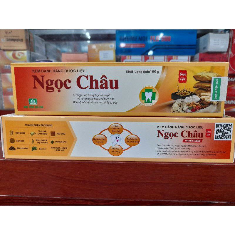 Kem đánh răng Ngọc Châu, nhỏ 100g, lớn 170g