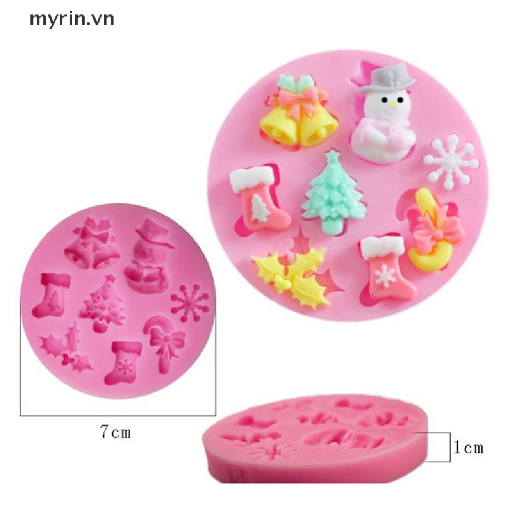 Khuôn Silicone Làm Bánh Hình Người Tuyết