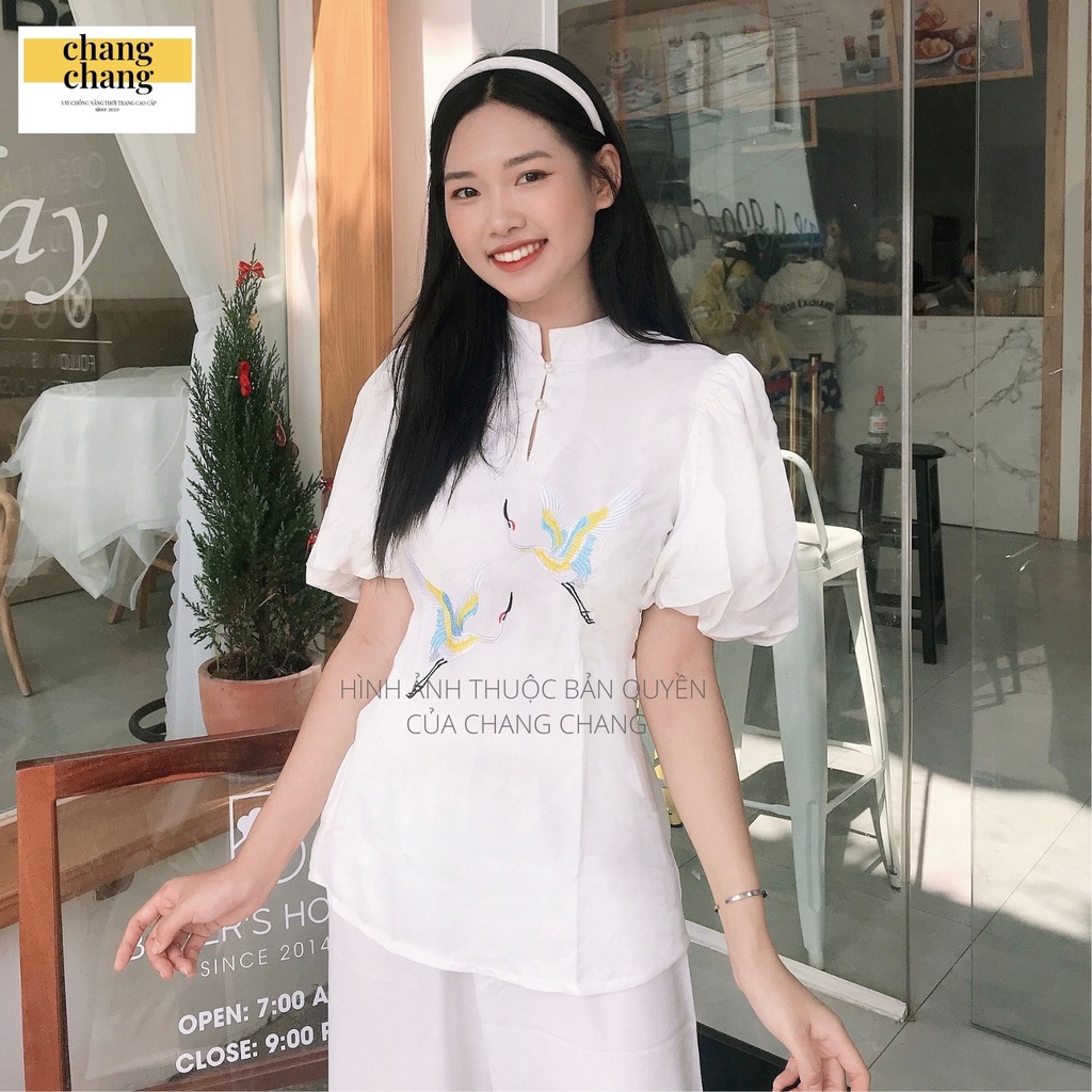 Đồ Lam Đi Chùa,  Đồ Đi Chùa Nữ Thêu Sắc Nét Vải Lụa Cao Cấp Trang Nhã Kín Đáo
