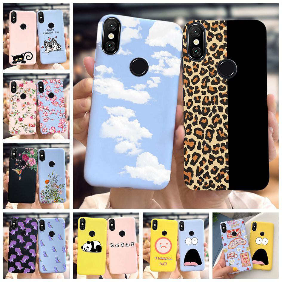 Ốp điện thoại họa tiết da báo & hoa thời trang chống sốc thích hợp cho Xiaomi Redmi Note 6 6pro Redmi Note 6 Pro
