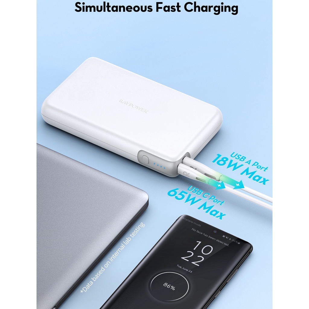 Pin sạc dự phòng RAVPower PB232 dung lượng 30000mAh PD max 90w