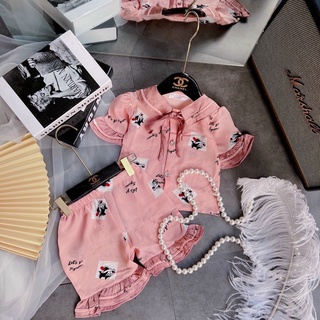 [PYJAMA] Bộ pyjama lụa satin cực điệu cho bé (size đại 18-28kg)