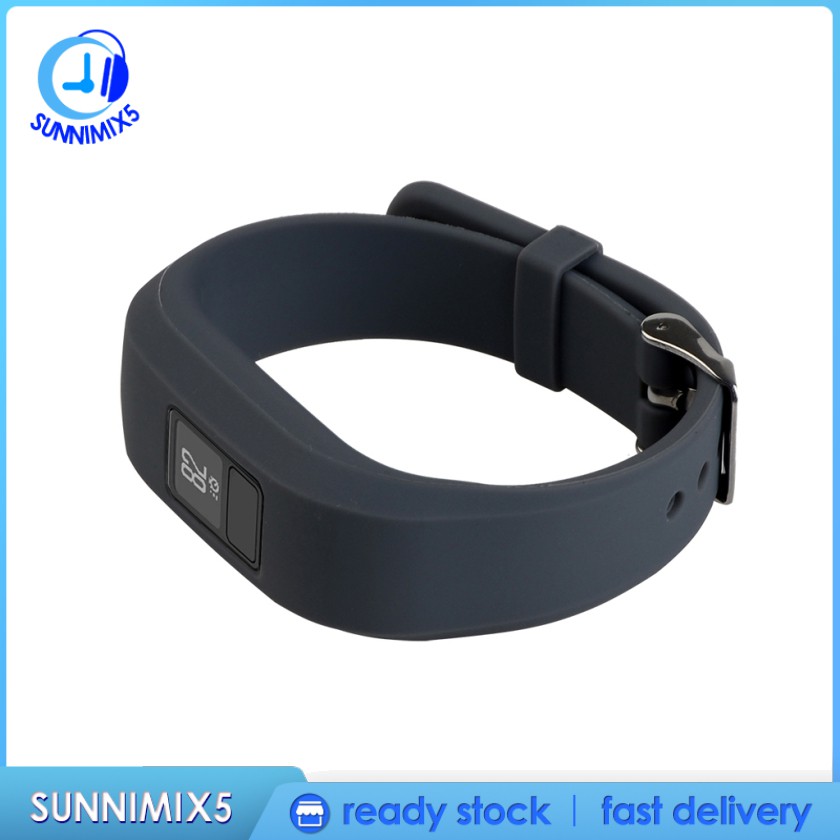 Set 2 Dây Đeo Cổ Tay Khóa Kim Loại Thay Thế Cho Garmin Vivofit 3