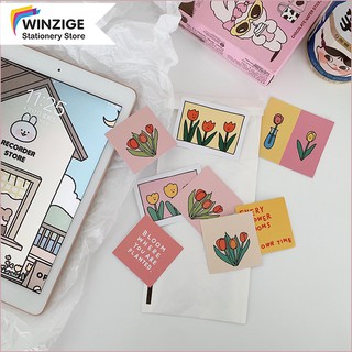 Winzige Miếng Dán Trang Trí Đa Năng Hình Hoa Tulip Phong Cách Hàn Quốc