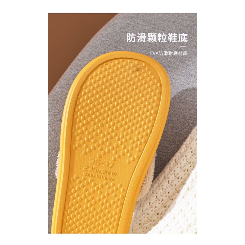 ⚡DỄ THÁO GIẶT⚡Dép Bông Đi Trong Nhà Phong Cách Hàn Quốc Chống Trơn Trượt, Tháo Đế Giặt Cực Sạch Sẽ