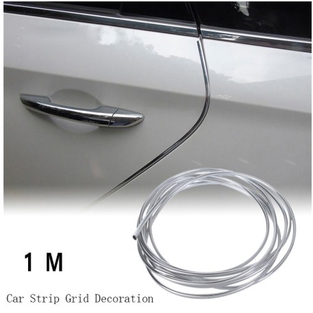 Nẹp cửa gió điều hòa viền chỉ khe máy lạnh Dây nhựa mạ crom kim loại chữ U trang trí nội thất xe hơi ô tô 1m 2m 4m 3m