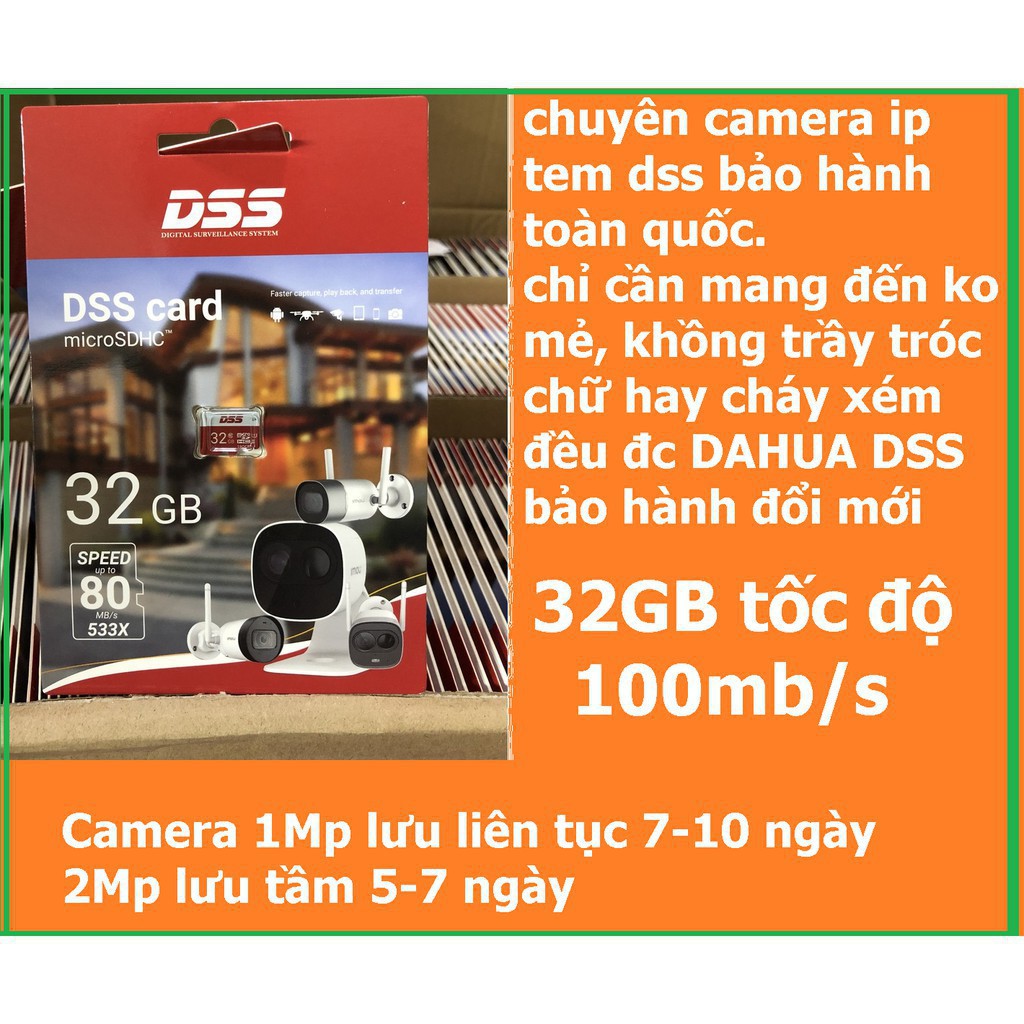 Thẻ Nhớ 32GB DSS Cho Camera, Máy Ảnh, Điện Thoại