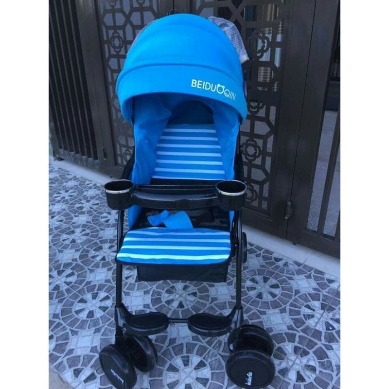 Xe đẩy trẻ em gấp gọn điều chỉnh nhiều tư thế nằm, ngả, ngồi, đệm nằm lưới thoáng mát