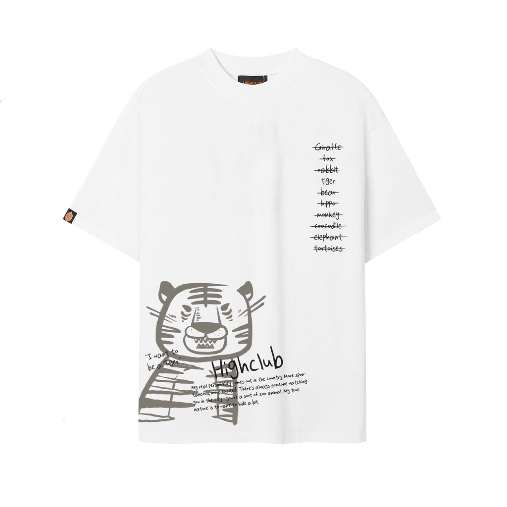 Áo Thun THE ZOO Tay Lỡ Unisex Nam/Nữ Đen/Trắng Cổ Tròn - HIGHCLUB Brand Chính Hãng