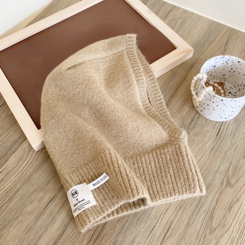 Mũ beanie Trùm Đầu Kiêm Khăn Choàng Cổ Giữ Ấm Tai Thời Trang