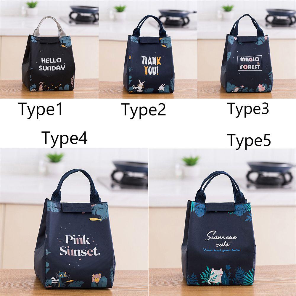 Túi Giữ Nhiệt Đựng Hộp Cơm Trưa In Họa Tiết Hoạt Hình Dễ Thương