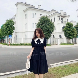 Đầm thiết kế tiểu thư váy cộc tay công sở BIGSIZE từ 55kg đến 95kg cực xinh vải co giãn tốt VB06 Huyền Lucy Bigsize