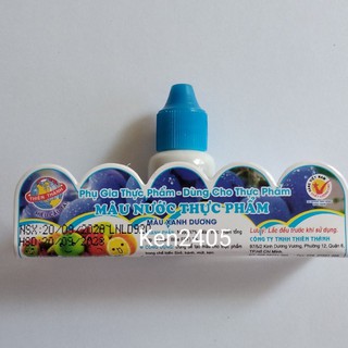 Màu Nước Thiên Thành 💐MÀU XANH DƯƠNG💐10ml , tạo màu rau câu, làm bánh ,tạo màu đất nặn