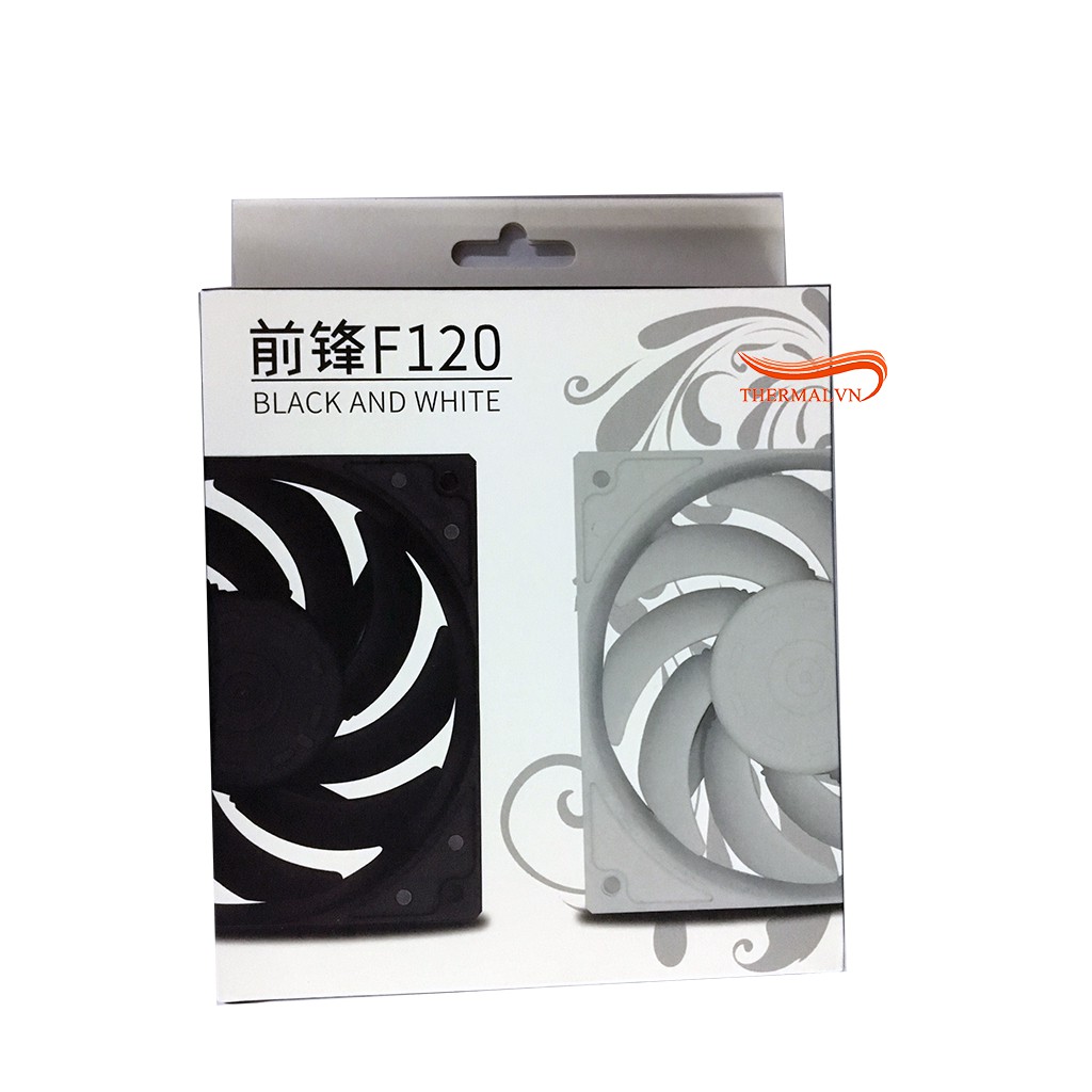 Fan case 12cm Fanner F120 White - Quạt sức gió lớn 78 CFM, thiết kế khung cứng cáp