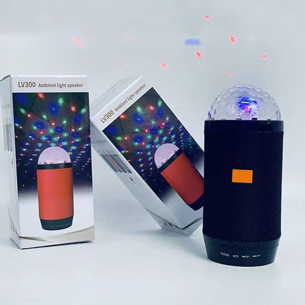 Loa Bluetooth Mini LV300 Đèn Led, Loa Nghe Nhạc Không Dây Ám Thanh Sống Động