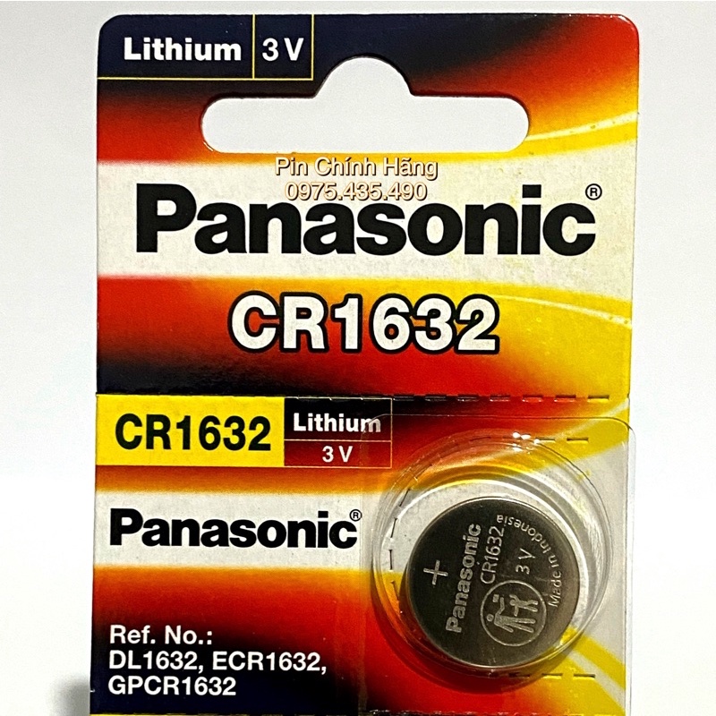 Pin Panasonic CR1632 Lithium 3V Hàng Chính Hãng Vỉ 1 Viên