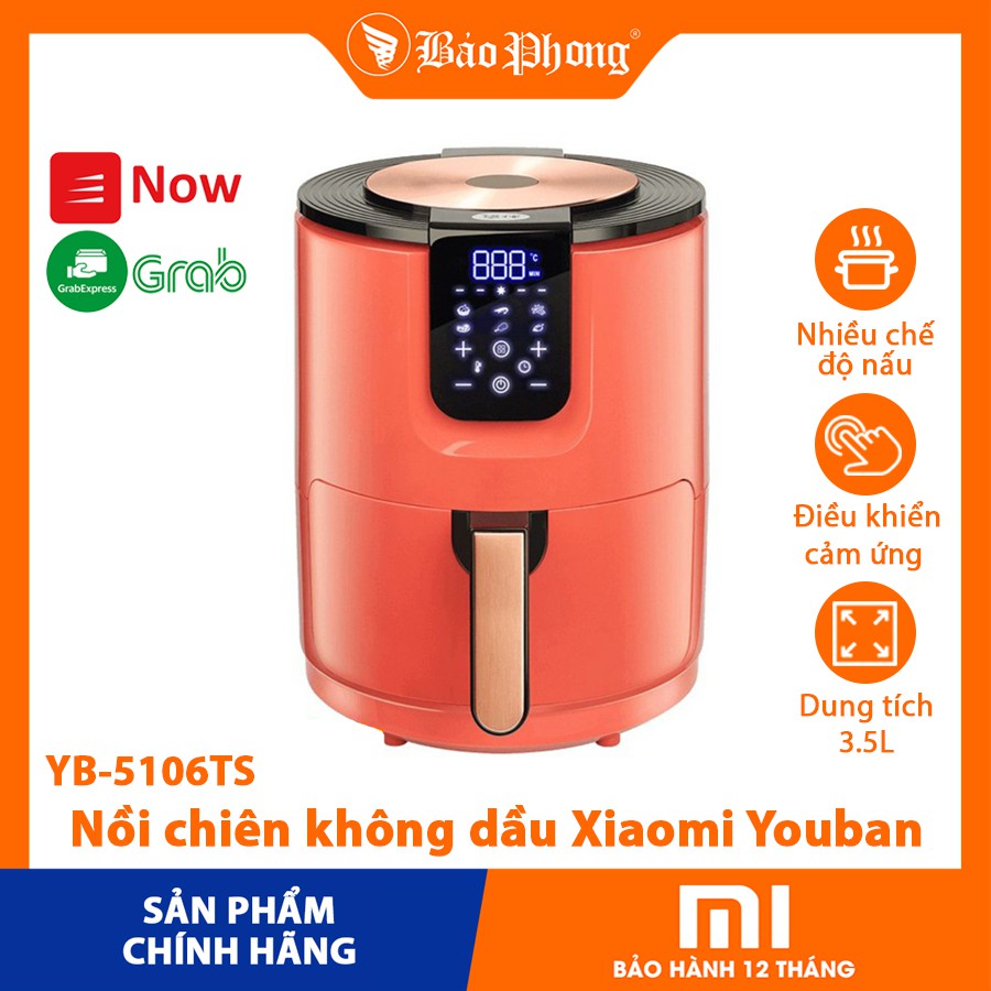 [Mã ELHADEV giảm 4% đơn 300K] Nồi chiên không dầu 3.5L XIAOMI YOUBAN 5106TS oil-free large-capacity air fryer