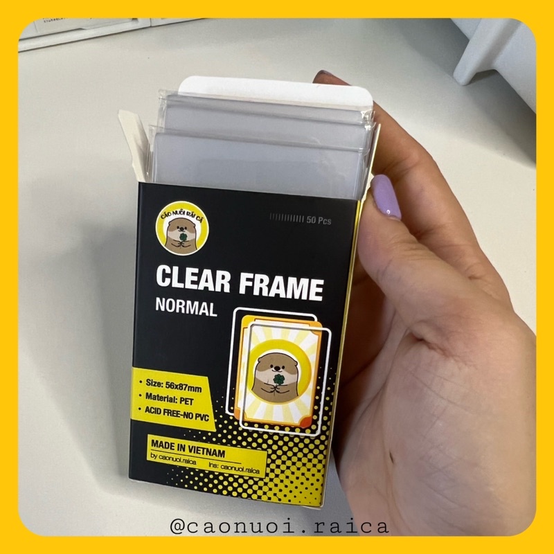FRAME TRONG SUỐT BẢO VỆ CARD - CLEAR FRAME PHOTOCARD Cáo nuôi rái cá