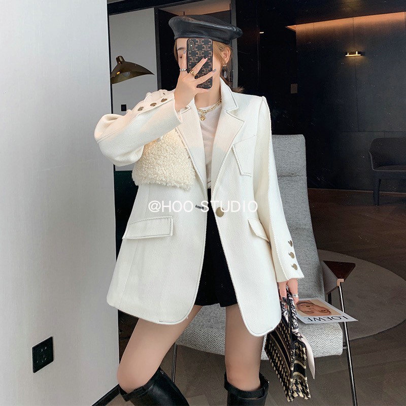 (Hàng dày Đẹp)Ảnh thật 6 hình cuối-2W136.Áo blazer thu đông thiết kế kiểu mới độc đáo