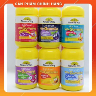 Vita Gummies Nature's Way [Úc] Kẹo gôm bổ sung vitamin cho bé - 60 viên gum - 7 vị