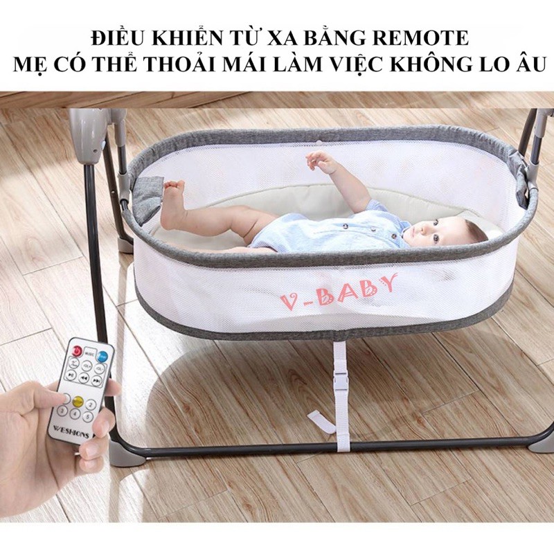 thanh lý Nôi điện V Baby F3 còn mới tinh chưa sd