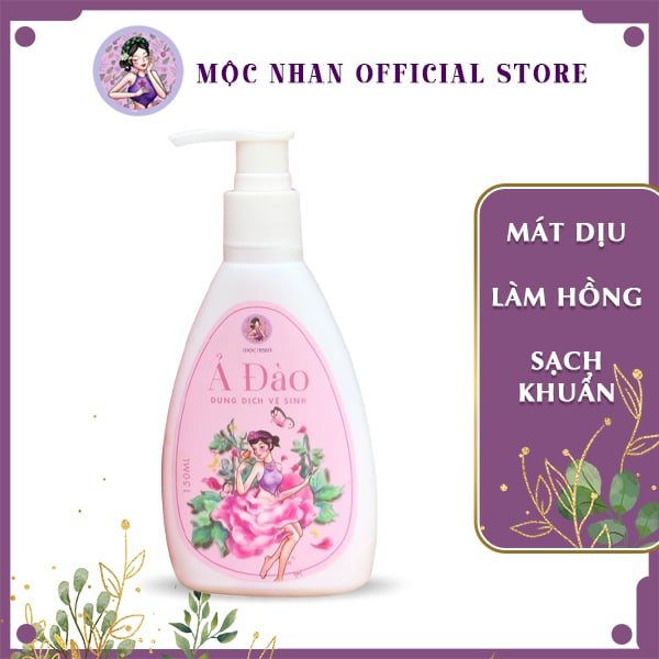 Dung dịch vệ sinh phụ nữ hoa hồng Ả Đào mát dịu, làm hồng, mịn, trẻ hóa vùng kín MỘC NHAN 150ml