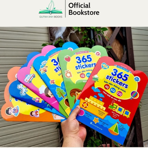 Sách-Combo 365 Stickers Bóc Dán Thông Minh( Dành Cho trẻ Từ 2-6 Tuổi)- Giúp Bé Phát Triển IQ, EQ, CQ (Bộ 6 Cuốn)