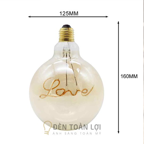 Bóng Đèn: Bóng kiểu G125 chữ LOVE trang trí quán trà sữa