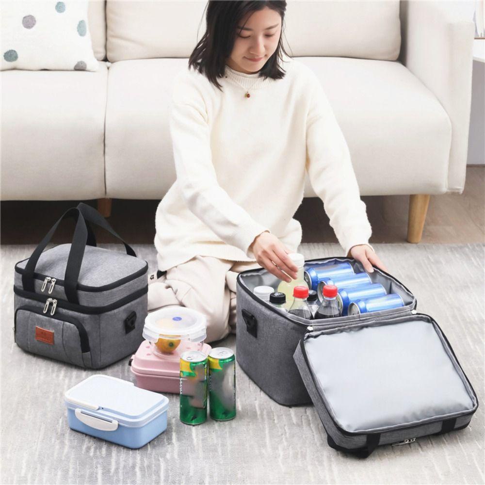 LEISURE Túi Giữ Nhiệt Đựng Hộp Cơm Trưa Dung Tích 10L / 20L