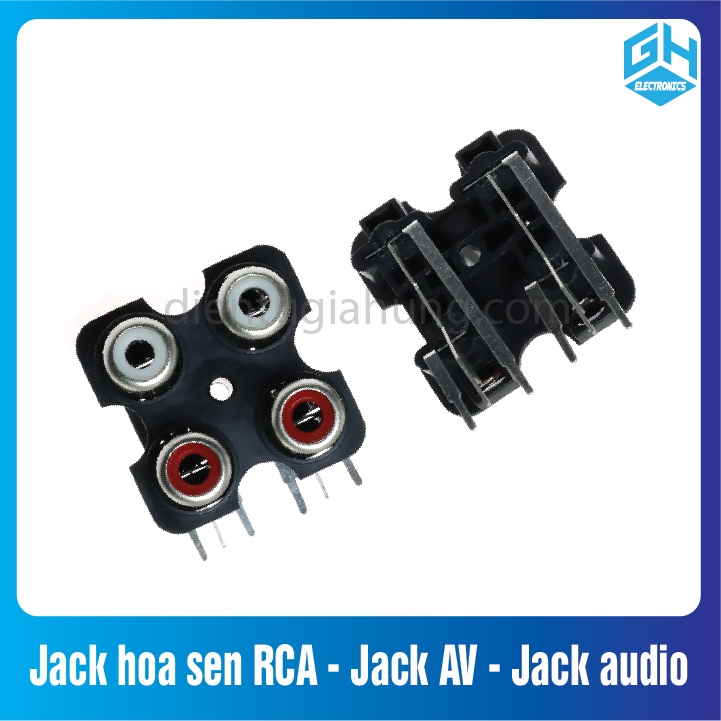 Combo 2 cái Jack hoa sen RCA - Jack AV - Jack audio các loại 2 lỗ,3 lỗ,4 lỗ,6 lỗ