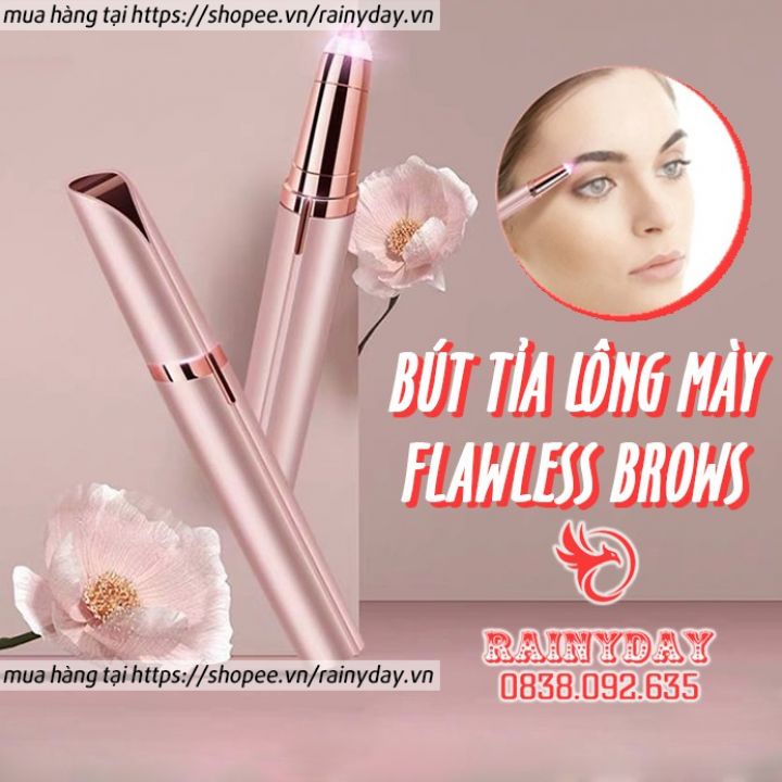 Bút tỉa lông mày máy cạo tỉa chân lông mày Flawless Brows sạc bằng điện cao cấp