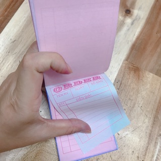 10 quyển oder 2 liên 7*10 có in sẵn 100 tờ/1 quyển