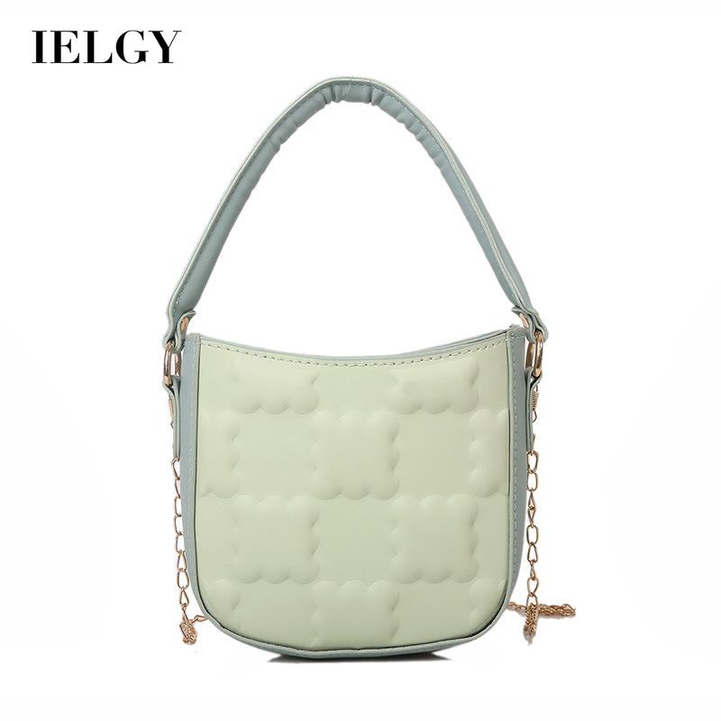 IELGY Túi Đeo Vai Hình Vuông Cỡ Nhỏ Họa Tiết Son Môi Phối Dây Xích Thời Trang Cho Nữ