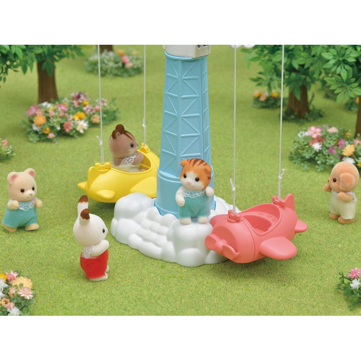 Đồ chơi nhà búp bê Sylvanian Families vòng đu máy bay 5334