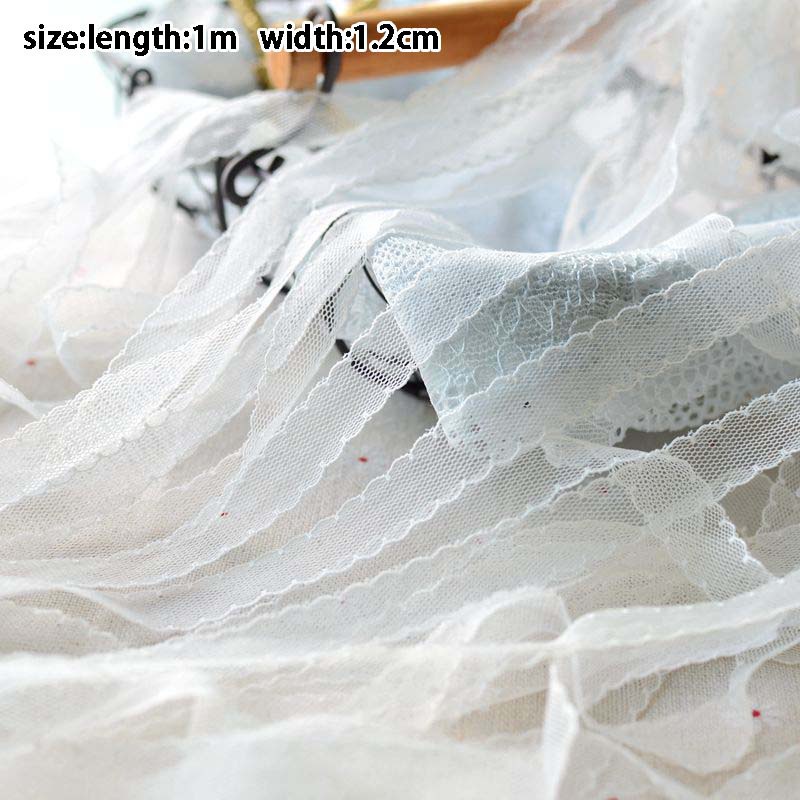 Dây ruy băng ren trắng dùng trang trí tiệc cưới/giáng sinh DIY