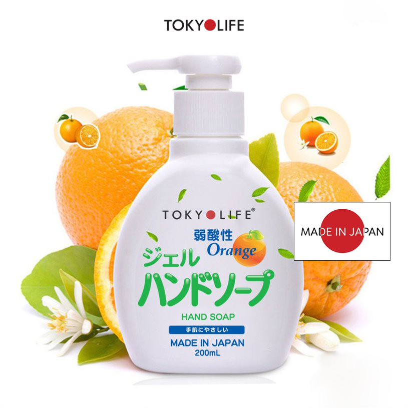 Nước rửa tay dạng gel LÀNH TÍNH hương cam TOKYOLIFE 200ml 4571113807498-1123