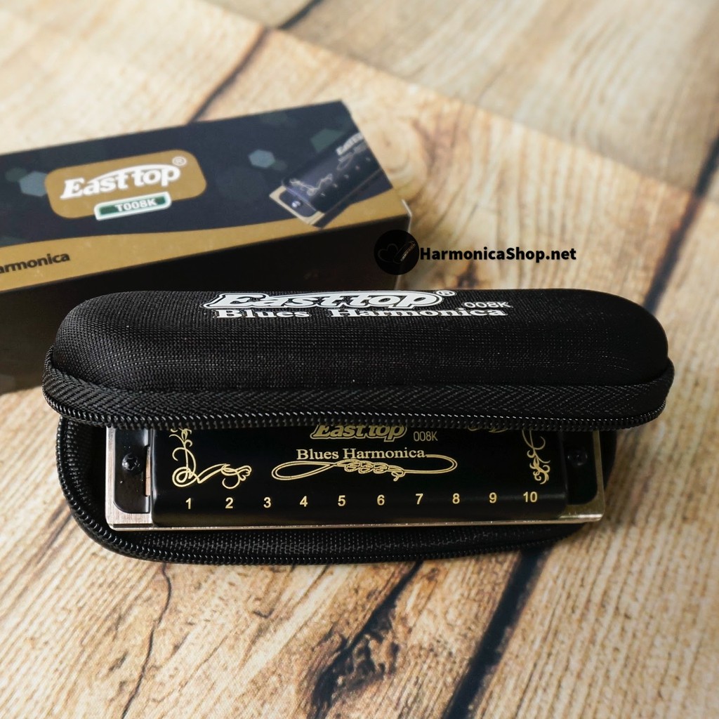 🎶 Kèn Harmonica 10 lỗ 🎶 Diatonic Easttop T008K màu đen