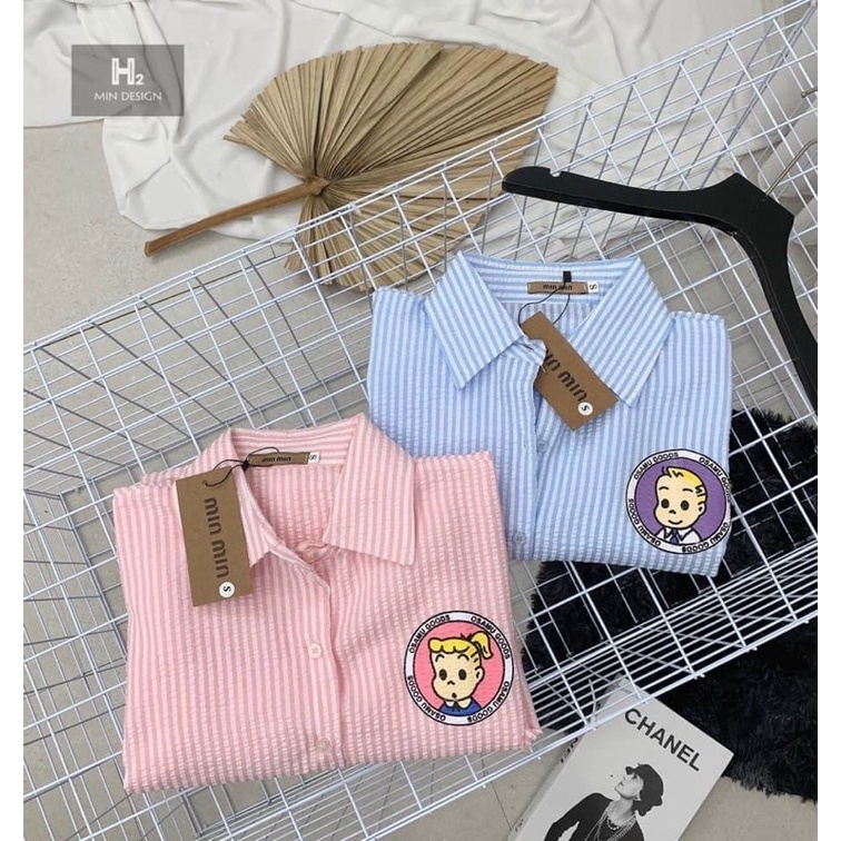 Áo sơ mi kẻ gấu siêu xinh(CT) | BigBuy360 - bigbuy360.vn