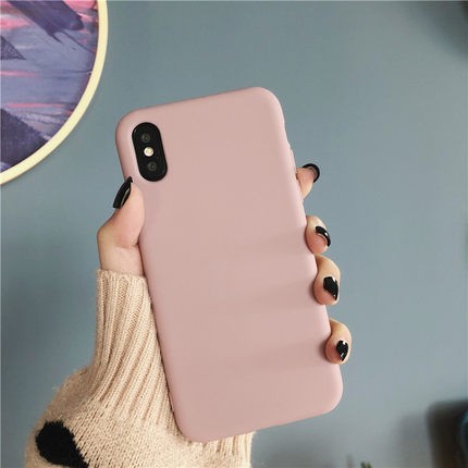 Ốp điện thoại TPU mềm bề mặt nhám màu trơn cho Samsung Galaxy J8 J6+ J6 J4+ J4 Plus 2018