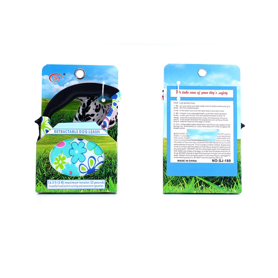 Dây Dắt Chó Mèo Tự Động Kéo Dài Và Thu Dây 5m Dây Dẫn Thú Cưng Dưới 20kg Chất Liệu Dây Nylon Kèm Khoá Kim Loại