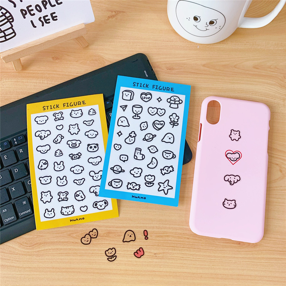 Miếng Dán Trang Trí Hình Chữ Và Mặt Cười Dễ Thương Phong Cách Hàn Quốc