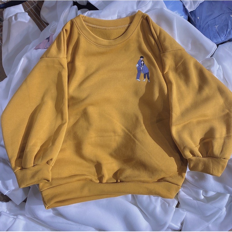 [FREESHIP 50K] Áo nỉ sweater dựa vai vàng