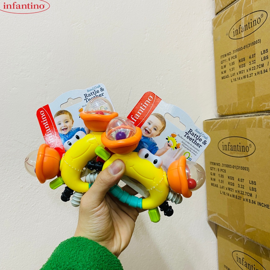 Gặm Nướu Cầm Tay Cho Bé INFANTINO Hình Cua Chất Liệu Nhựa ABS Cao Cấp An Toàn Khi Sử Dụng