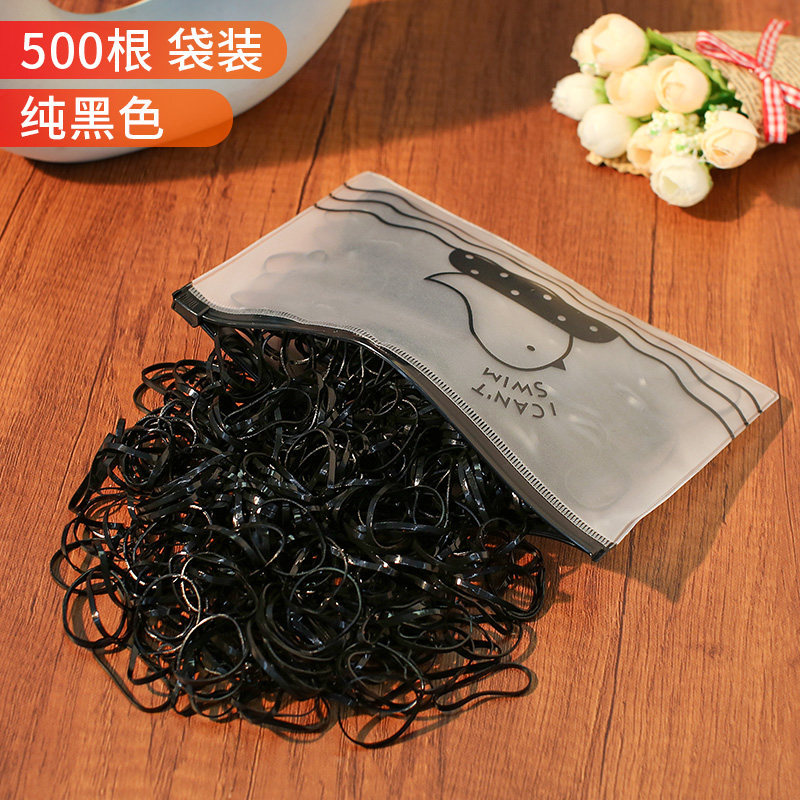 Túi 500 dây thun cột tóc LỚN cao su co giãn thời trang Hàn Quốc sợi lớn