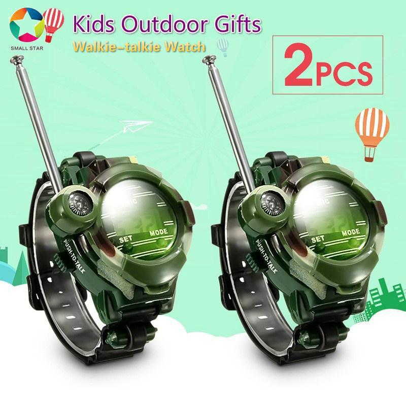 2Pcs/1Set 7 In 1 Gift Outdoor Walkie Talkie Watch Interphone Toy Gifts