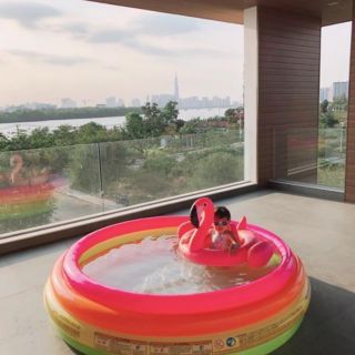 Bể bơi cầu vồng cỡ đại siêu to khổng lồ 4 tầng đủ cho 5 người 1m68