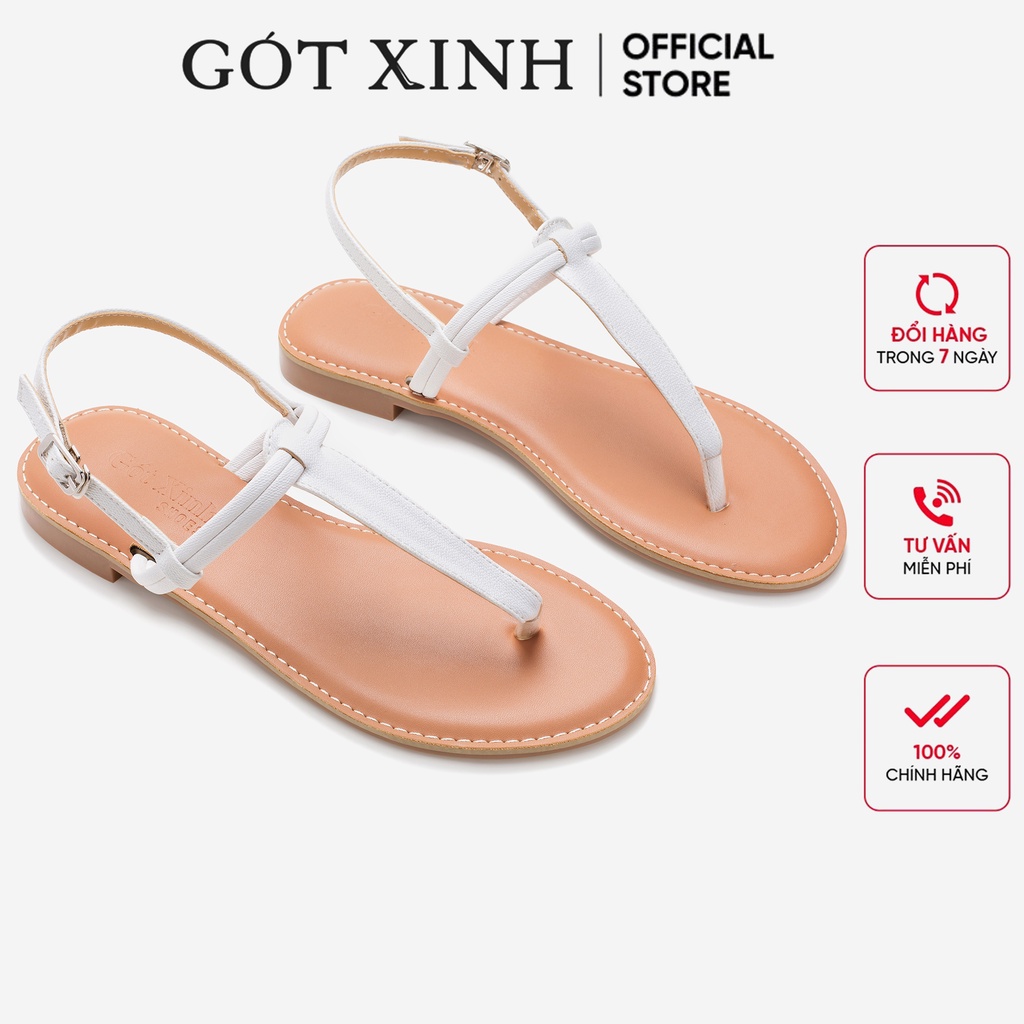 Giày sandal GÓT XINH GX272 da mềm có quai hậu đế cao 1cm